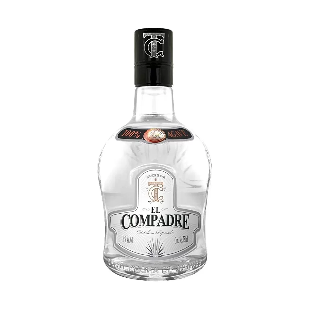 Licor de agave El Compadre Cristalino 1L.